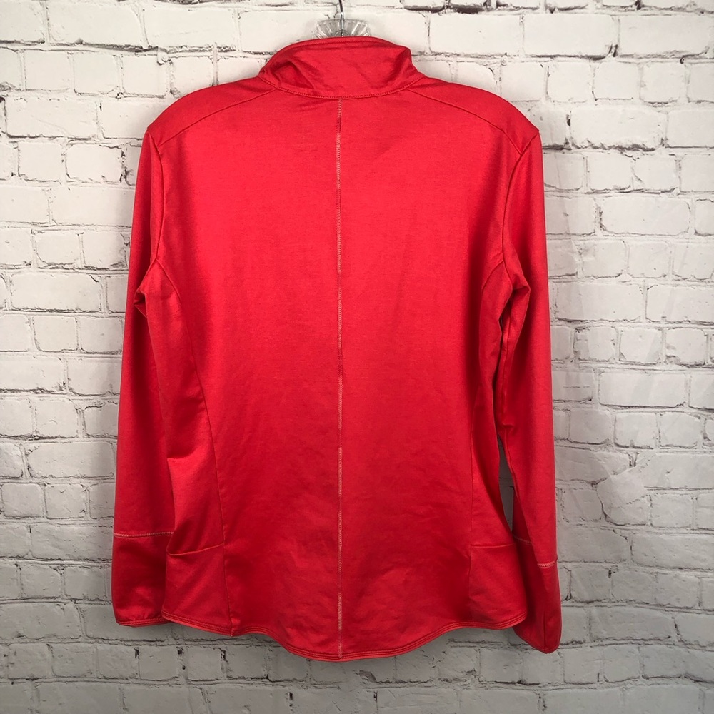 Salomon Red Zip Up Sweater with High Collar - Picture 9 of 9